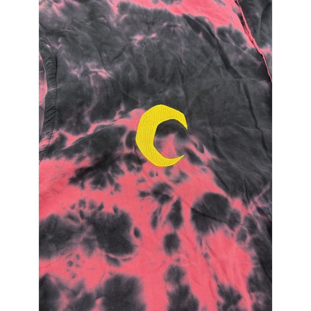 Disney Mickey Mouse Tie Dye Button Up Shirt Pink Black Size Large - Picture 4 of 12